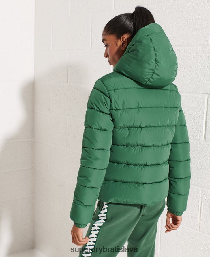 Superdry ženy športová bunda s kapucňou 6B4ZTR3801 oblečenie zelená
