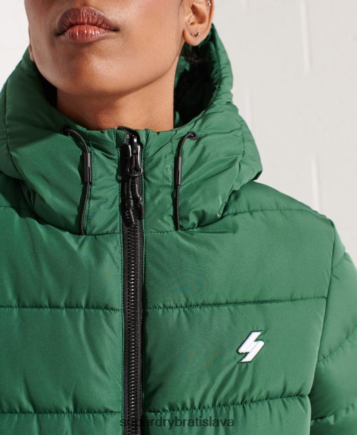 Superdry ženy športová bunda s kapucňou 6B4ZTR3801 oblečenie zelená