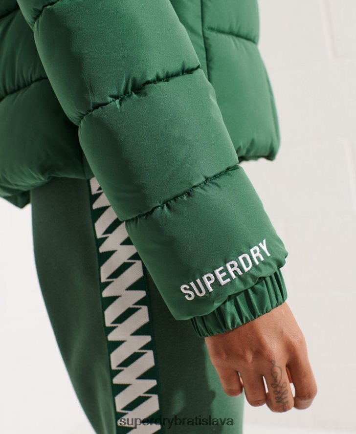 Superdry ženy športová bunda s kapucňou 6B4ZTR3801 oblečenie zelená