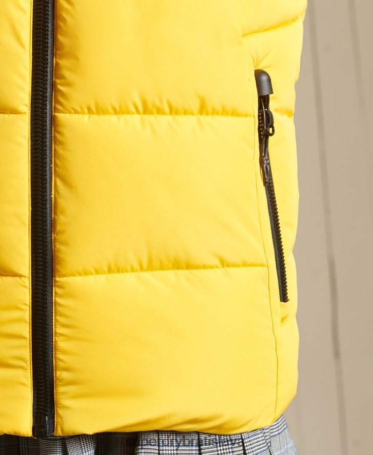Superdry ženy športová vesta nadmernej veľkosti 6B4ZTR5565 oblečenie žltá
