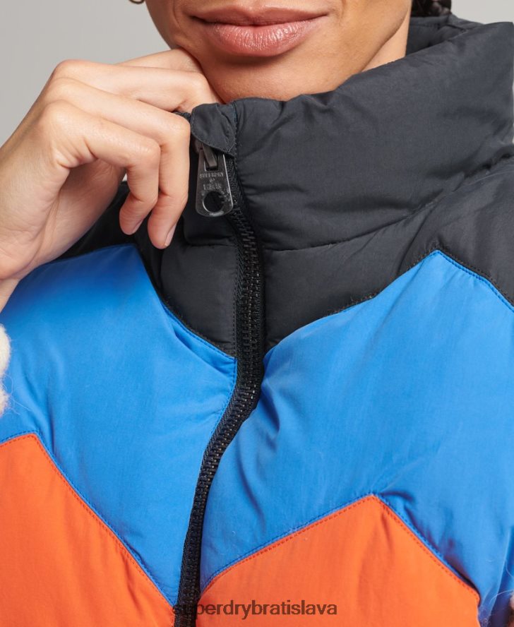 Superdry ženy retro panelová vesta 6B4ZTR5472 oblečenie zelená