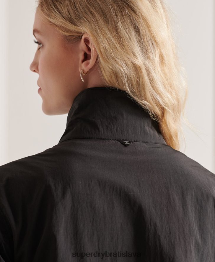 Superdry ženy ripstopová bunda so 6 vreckami 6B4ZTR5641 oblečenie čierna
