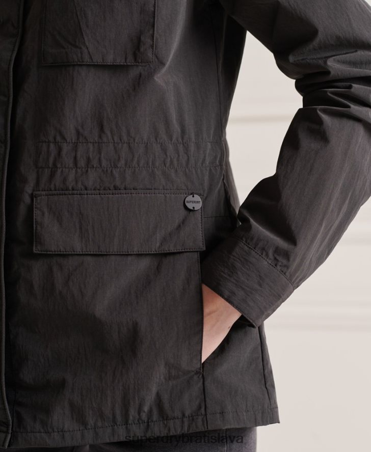 Superdry ženy ripstopová bunda so 6 vreckami 6B4ZTR5641 oblečenie čierna