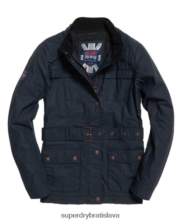 Superdry ženy skúšobná bunda so štyrmi vreckami 6B4ZTR3860 oblečenie námorníctvo