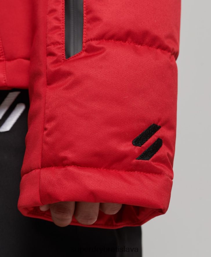 Superdry ženy snehová luxusná bunda 6B4ZTR3566 oblečenie červená