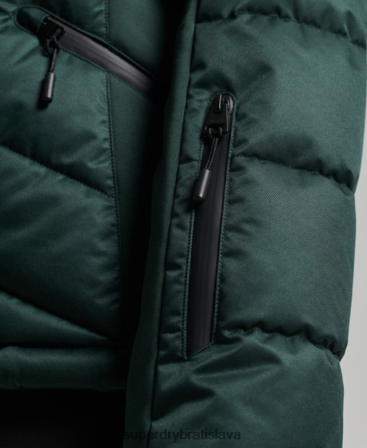 Superdry ženy snehová luxusná bunda 6B4ZTR3680 oblečenie zelená