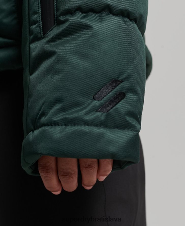 Superdry ženy snehová luxusná bunda 6B4ZTR3680 oblečenie zelená