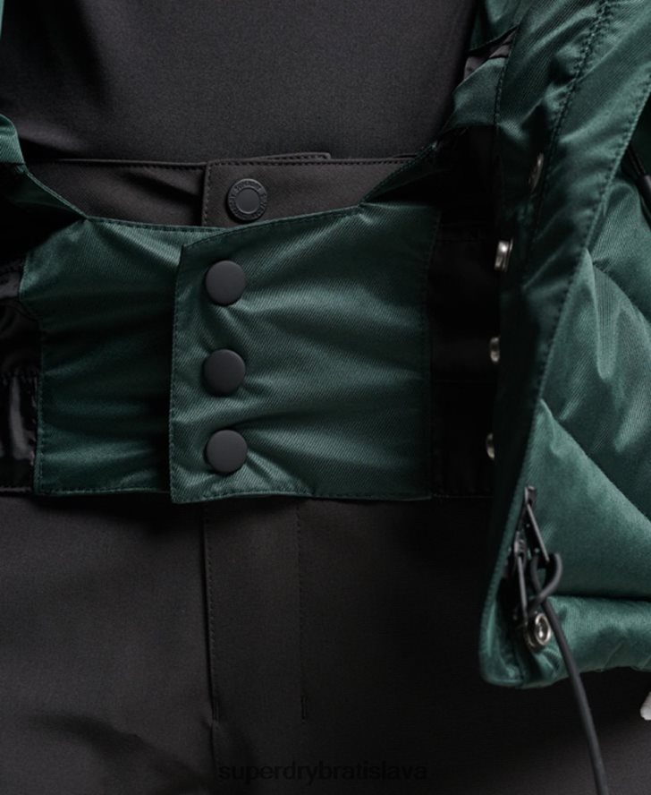 Superdry ženy snehová luxusná bunda 6B4ZTR3680 oblečenie zelená