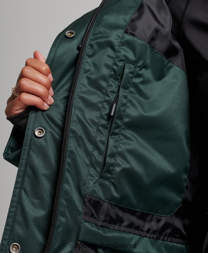 Superdry ženy snehová luxusná bunda 6B4ZTR3680 oblečenie zelená