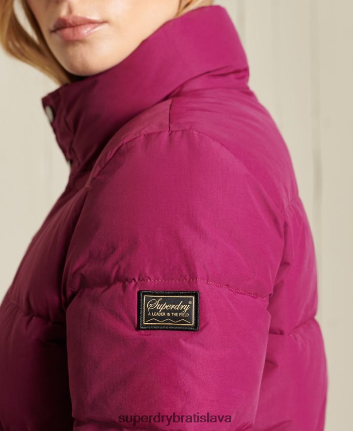 Superdry ženy source retro puffer bunda 6B4ZTR5587 oblečenie Fialová