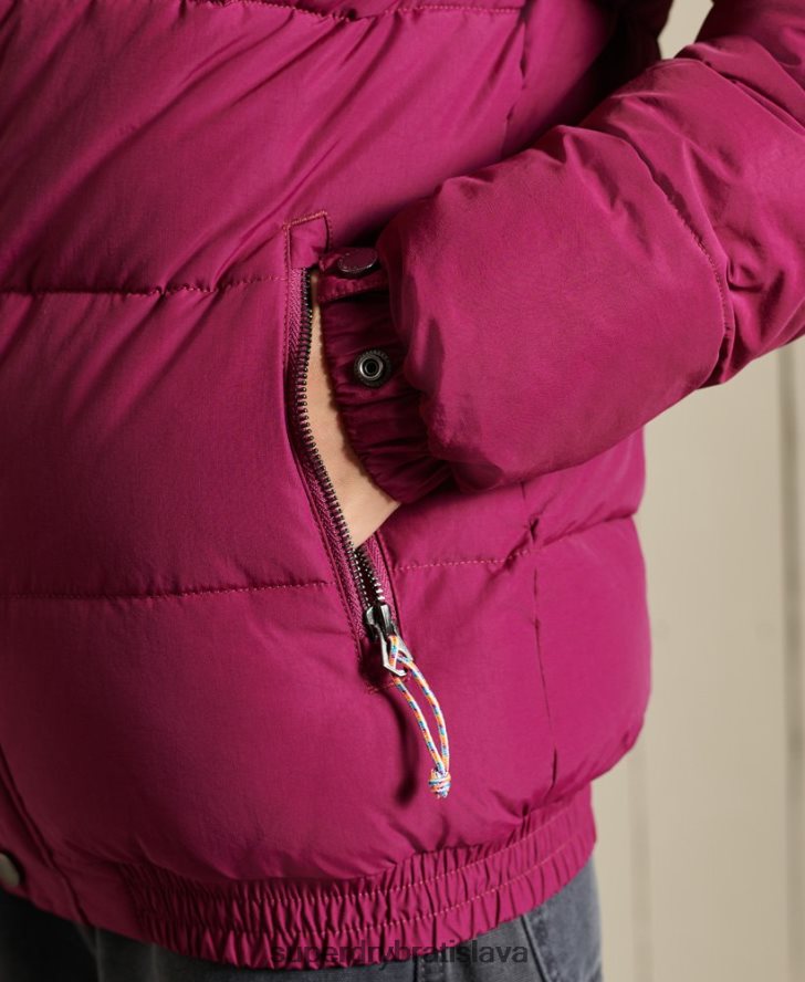 Superdry ženy source retro puffer bunda 6B4ZTR5587 oblečenie Fialová