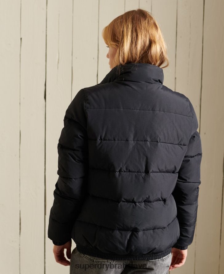 Superdry ženy source retro puffer bunda 6B4ZTR5625 oblečenie tmavošedý
