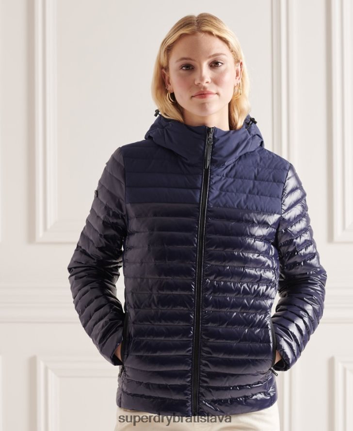 Superdry ženy spodná bunda studios s kontrastným jadrom 6B4ZTR5635 oblečenie námorníctvo