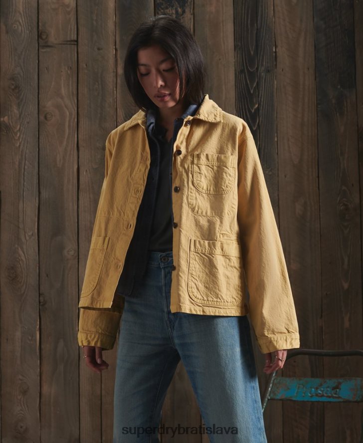 Superdry ženy suchá umelecká bunda z limitovanej edície 6B4ZTR5683 oblečenie žltá