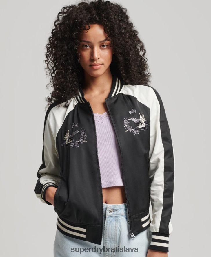 Superdry ženy suika bunda 6B4ZTR3840 oblečenie čierna