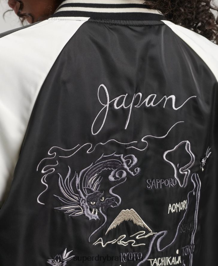 Superdry ženy suika bunda 6B4ZTR3840 oblečenie čierna