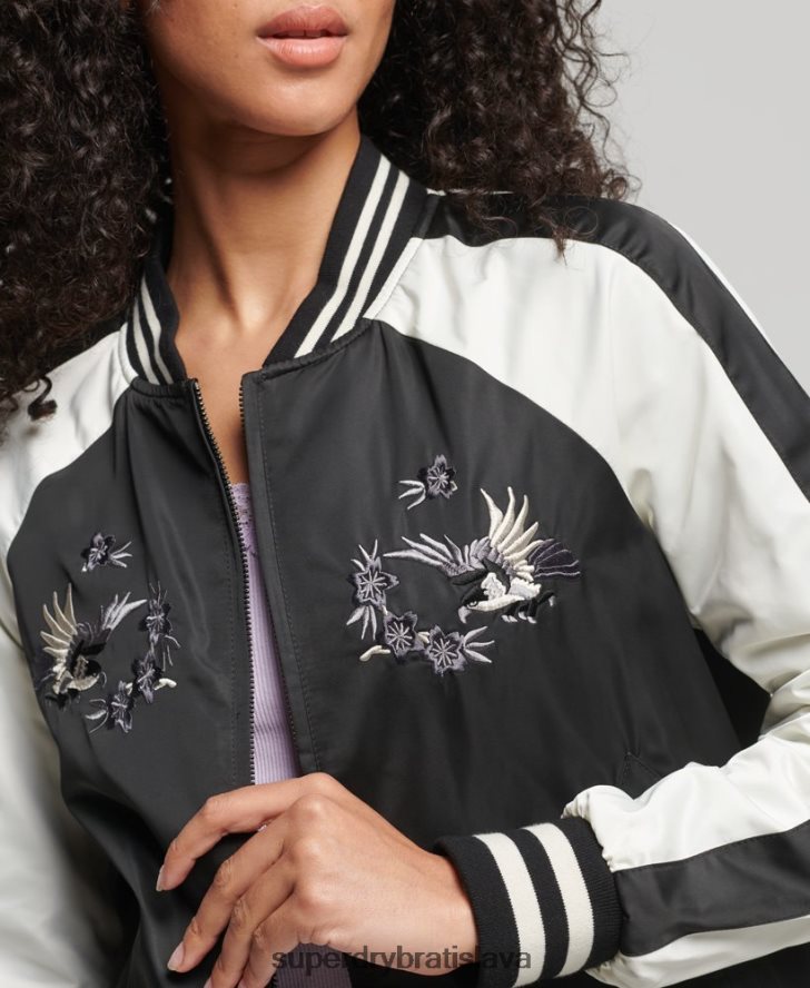 Superdry ženy suika bunda 6B4ZTR3840 oblečenie čierna