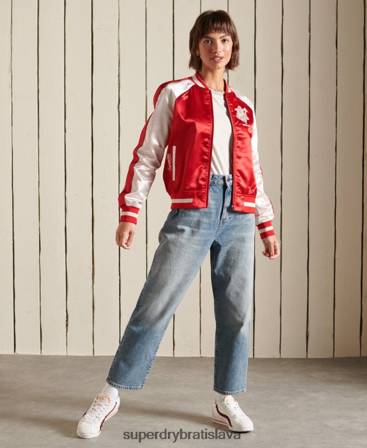 Superdry ženy suika bunda 6B4ZTR5522 oblečenie červená