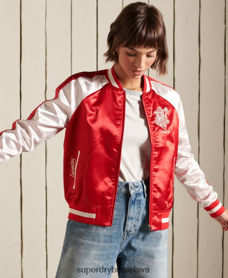 Superdry ženy suika bunda 6B4ZTR5522 oblečenie červená