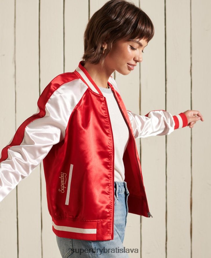 Superdry ženy suika bunda 6B4ZTR5522 oblečenie červená