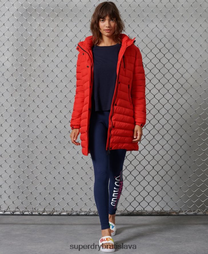 Superdry ženy super bunda fuji 6B4ZTR3812 oblečenie červená