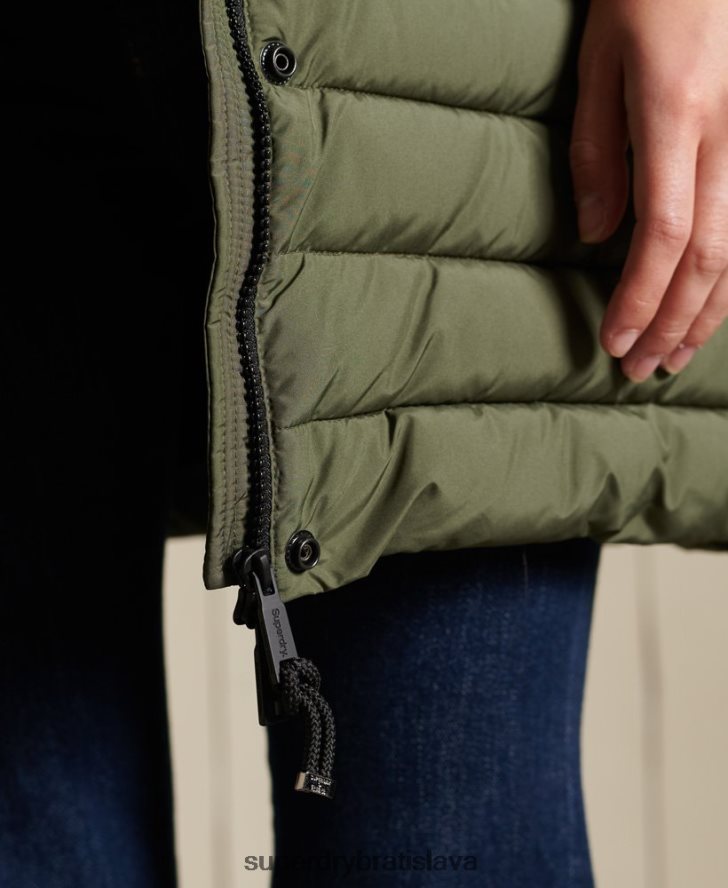 Superdry ženy super bunda fuji 6B4ZTR3836 oblečenie kaki