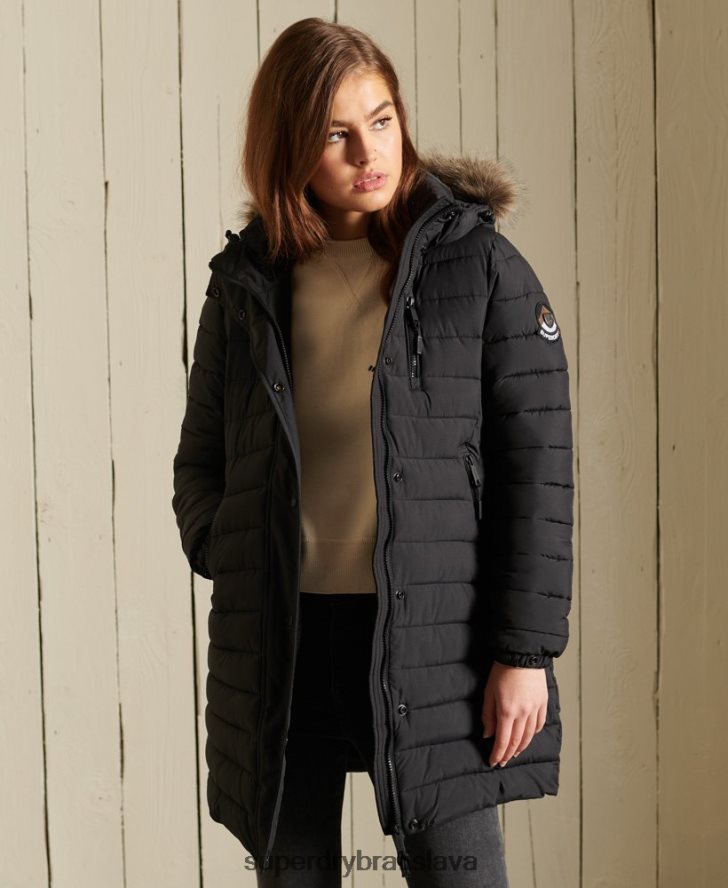 Superdry ženy super bunda fuji 6B4ZTR3847 oblečenie čierna