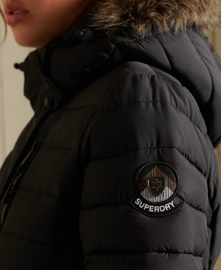 Superdry ženy super bunda fuji 6B4ZTR3847 oblečenie čierna