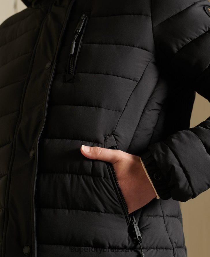 Superdry ženy super bunda fuji 6B4ZTR3847 oblečenie čierna