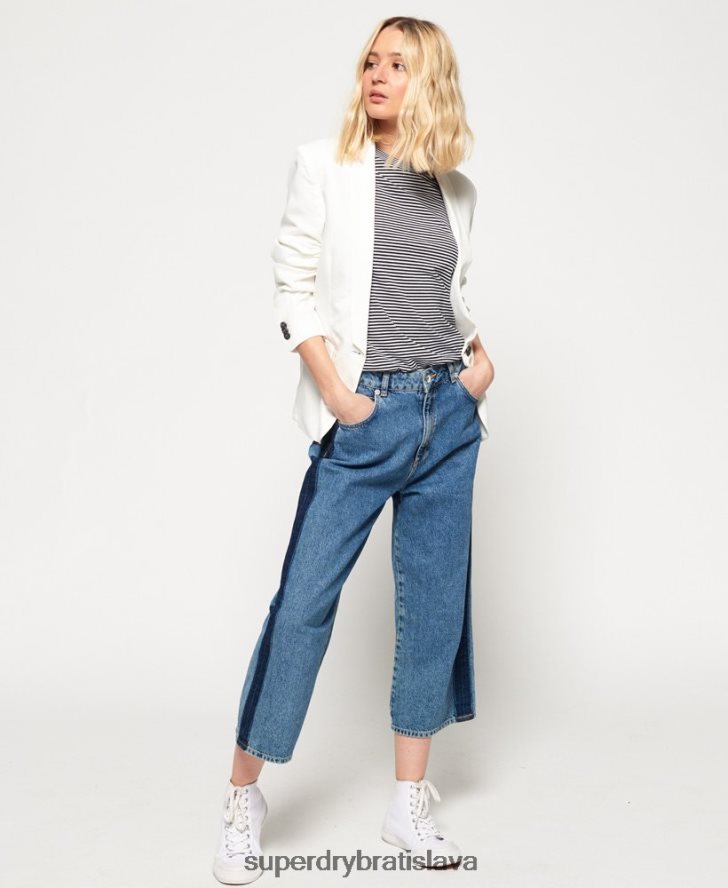 Superdry ženy super sako 6B4ZTR3859 oblečenie biely