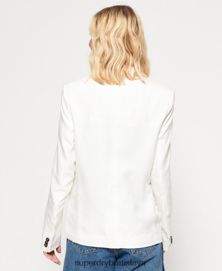Superdry ženy super sako 6B4ZTR3859 oblečenie biely
