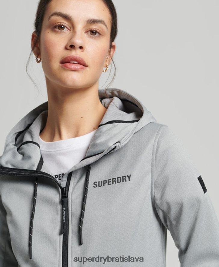 Superdry ženy tech softshellová bunda 6B4ZTR5411 oblečenie sivá