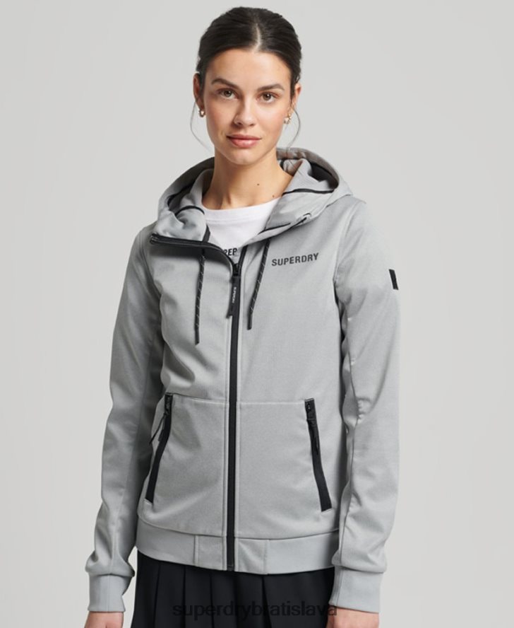 Superdry ženy tech softshellová bunda 6B4ZTR5411 oblečenie sivá
