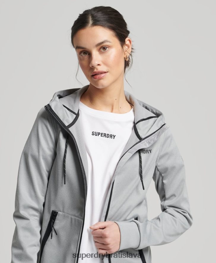 Superdry ženy tech softshellová bunda 6B4ZTR5411 oblečenie sivá