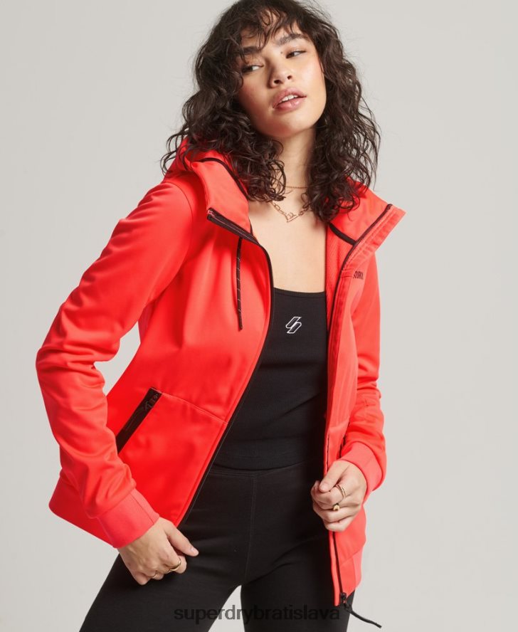 Superdry ženy tech softshellová bunda 6B4ZTR5597 oblečenie koralový