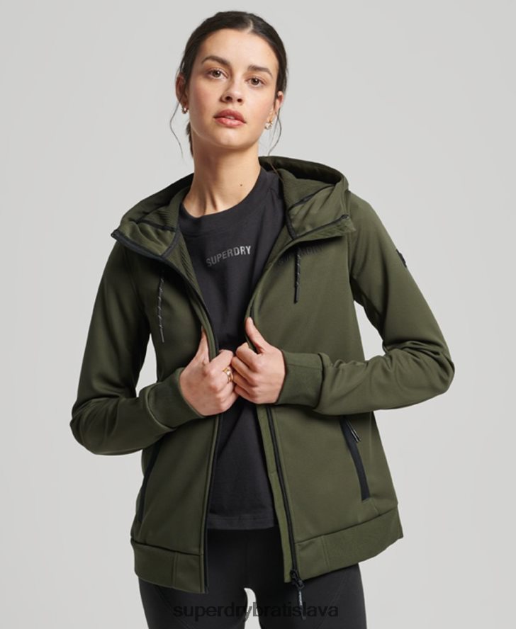 Superdry ženy tech softshellová bunda 6B4ZTR5614 oblečenie kaki