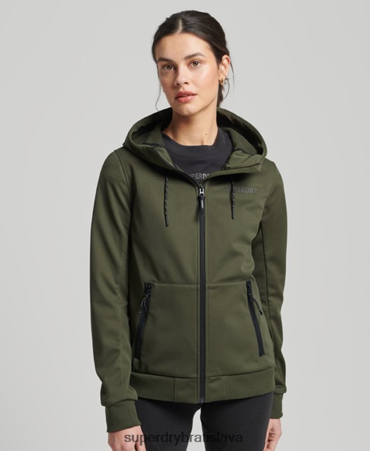 Superdry ženy tech softshellová bunda 6B4ZTR5614 oblečenie kaki