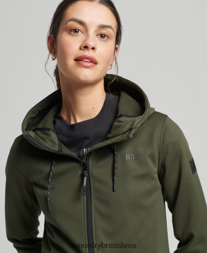 Superdry ženy tech softshellová bunda 6B4ZTR5614 oblečenie kaki
