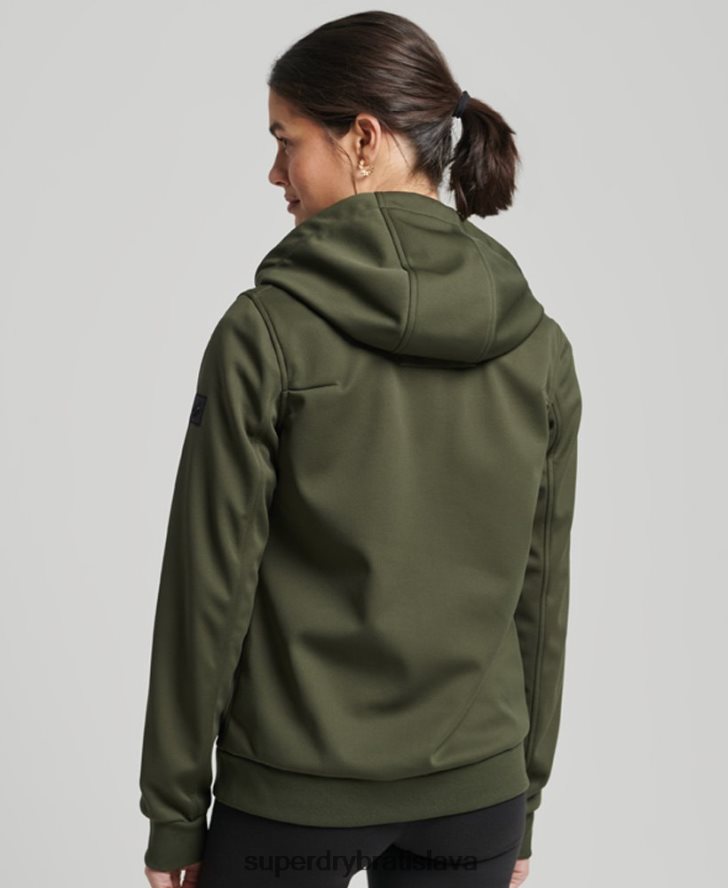 Superdry ženy tech softshellová bunda 6B4ZTR5614 oblečenie kaki