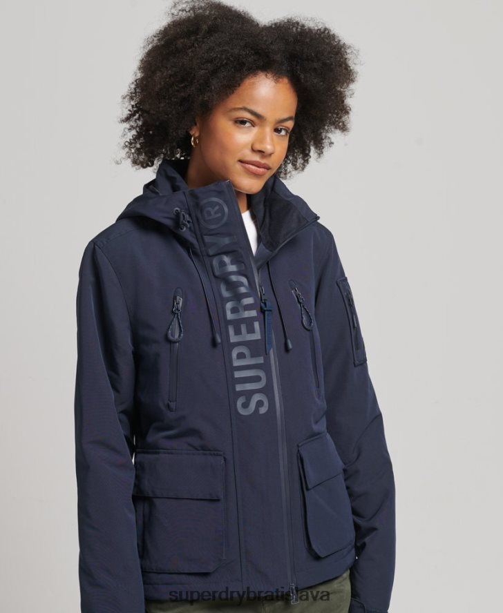 Superdry ženy ultimátna sd vetrovka s kapucňou 6B4ZTR3587 oblečenie námorníctvo