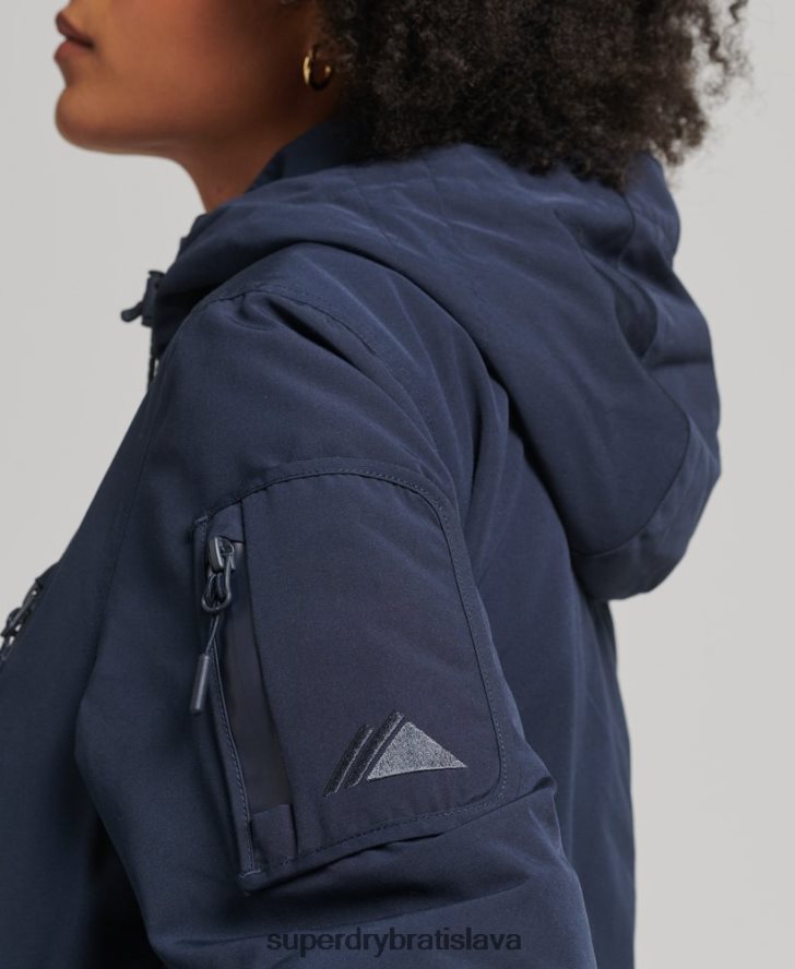 Superdry ženy ultimátna sd vetrovka s kapucňou 6B4ZTR3587 oblečenie námorníctvo