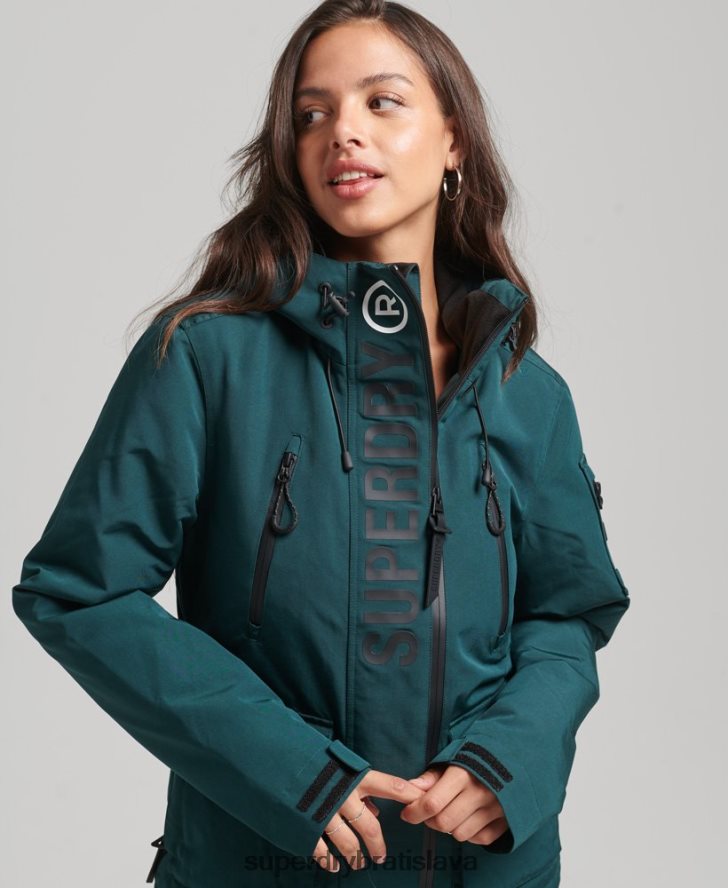 Superdry ženy ultimátna sd vetrovka s kapucňou 6B4ZTR3629 oblečenie zelená