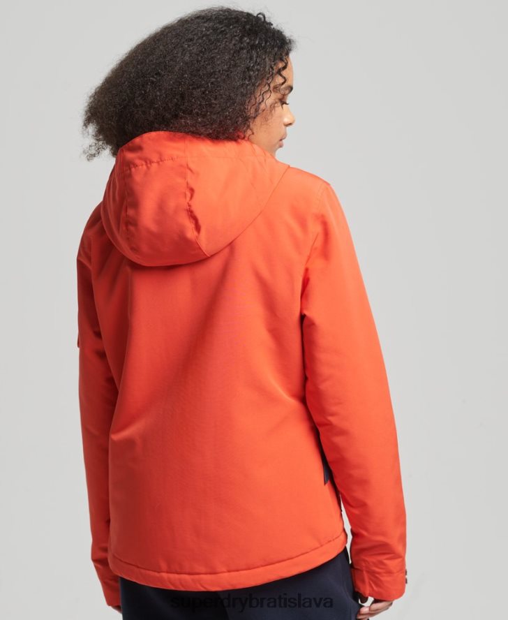 Superdry ženy ultimátna sd vetrovka s kapucňou 6B4ZTR3663 oblečenie oranžová