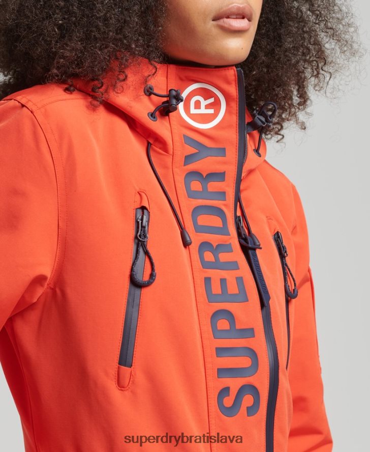 Superdry ženy ultimátna sd vetrovka s kapucňou 6B4ZTR3663 oblečenie oranžová