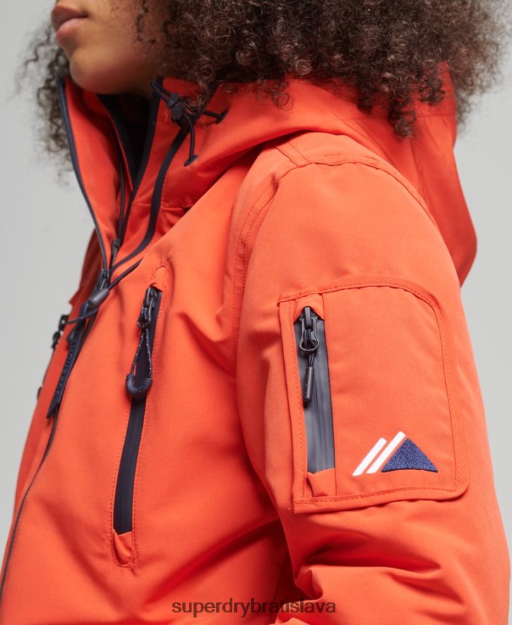 Superdry ženy ultimátna sd vetrovka s kapucňou 6B4ZTR3663 oblečenie oranžová