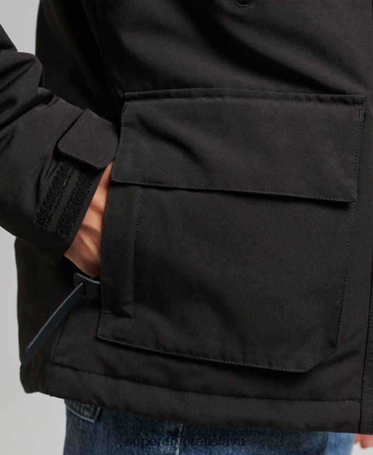 Superdry ženy ultimátna sd vetrovka s kapucňou 6B4ZTR3665 oblečenie čierna