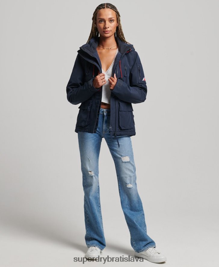 Superdry ženy ultimátna sd vetrovka s kapucňou 6B4ZTR3738 oblečenie námorníctvo