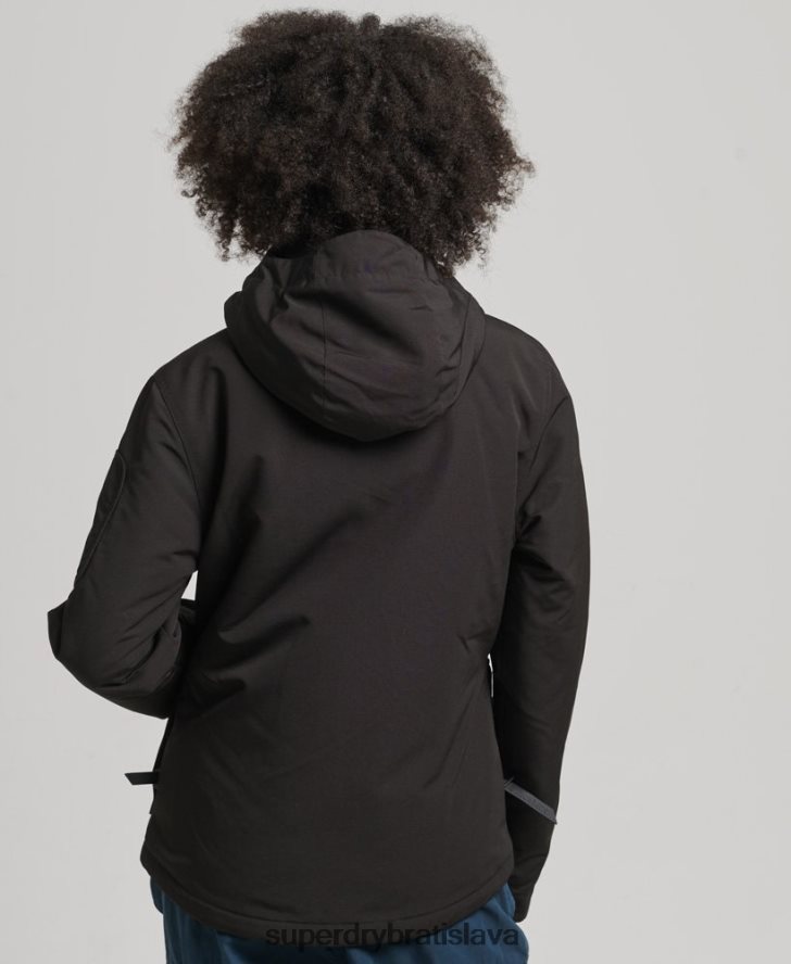 Superdry ženy ultimátna sd vetrovka s kapucňou 6B4ZTR3742 oblečenie čierna