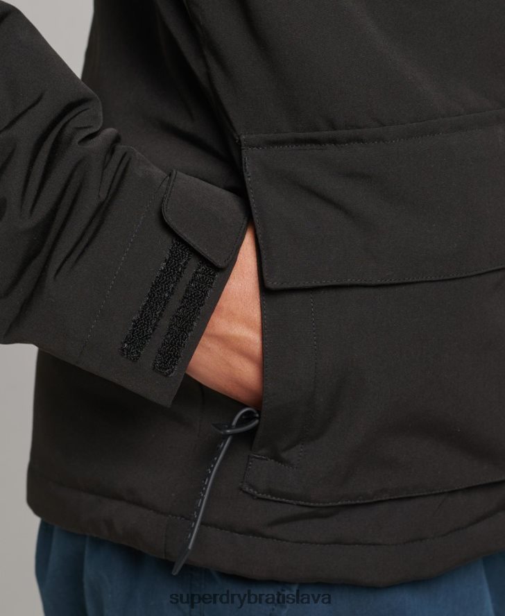 Superdry ženy ultimátna sd vetrovka s kapucňou 6B4ZTR3742 oblečenie čierna