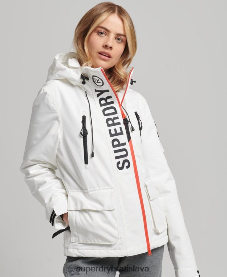 Superdry ženy ultimátna sd vetrovka s kapucňou 6B4ZTR3821 oblečenie biely